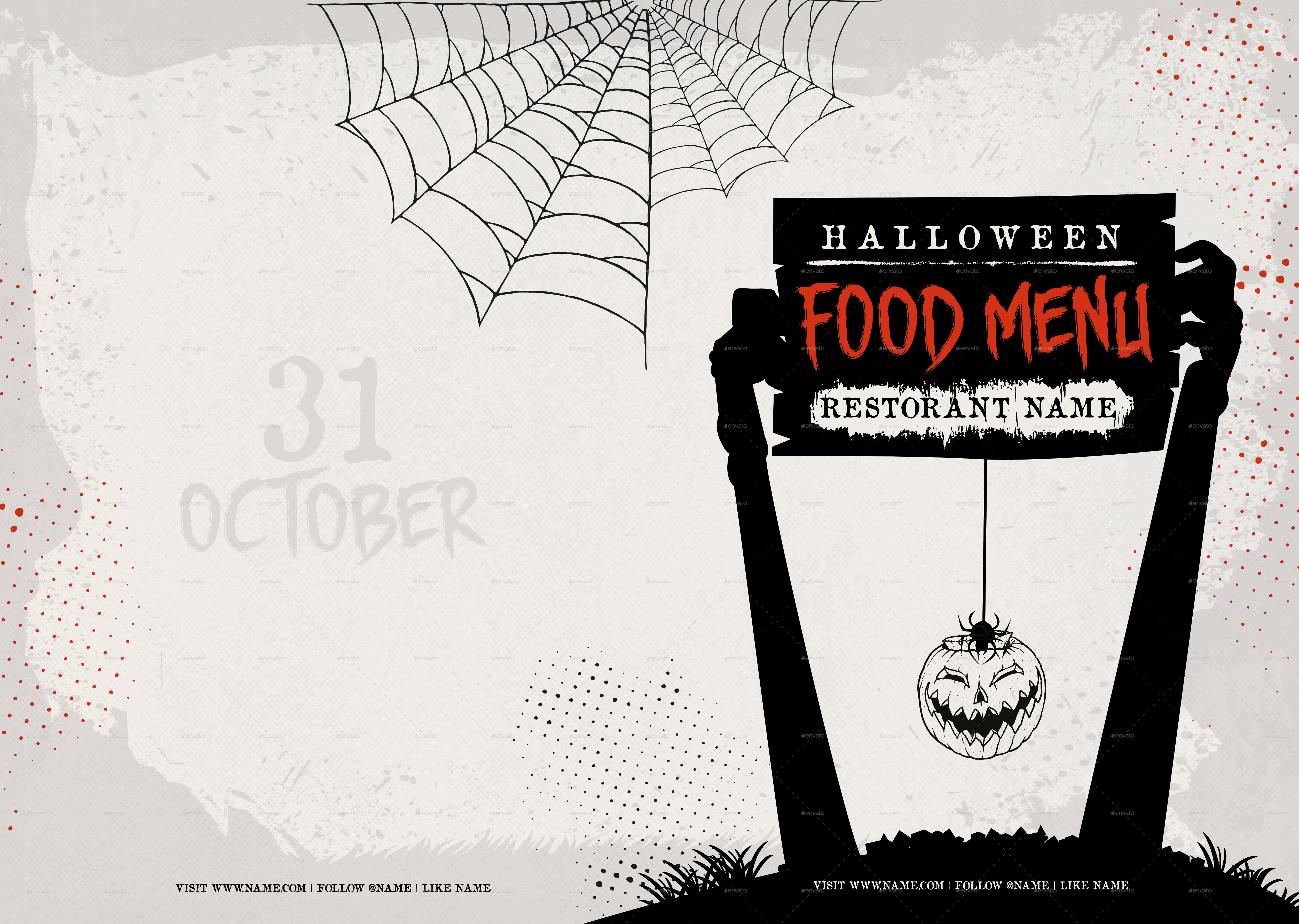  Halloween  Food Menu  by D S GraphicRiver